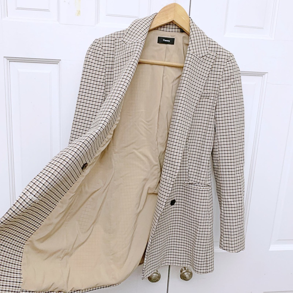 Theory Power Jacket In Checked Nylon - image 7